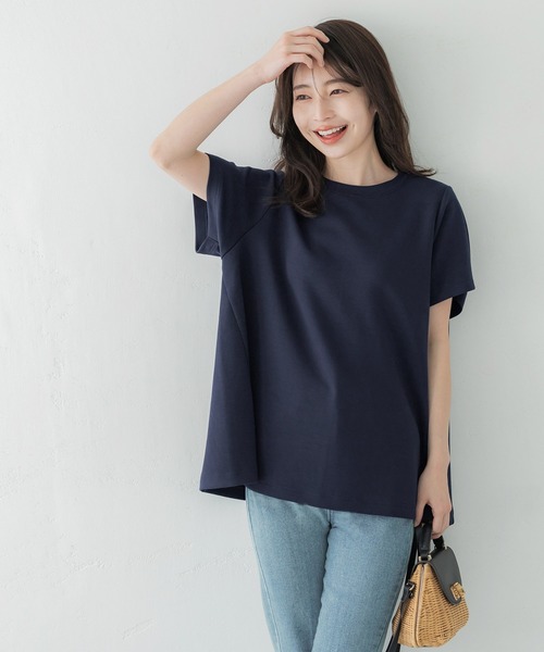 coca（coca）（コカ）の「【WEB限定セール】ハリ感ダンボールAラインプルオーバー（Tシャツ/カットソー・レディース・ネイビー/アイボリー/グレイッシュベージュ/チャコールグレー・M/L）」の22枚目の写真