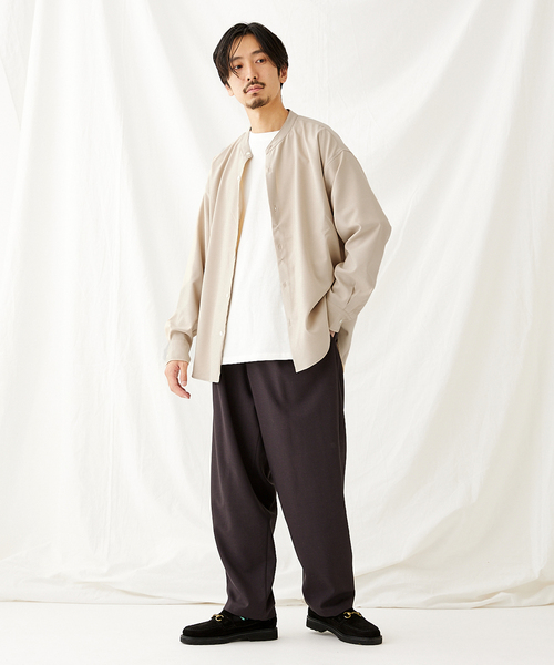JOURNAL STANDARD（ジャーナルスタンダード）の「Reflax バンドカラーシャツ（シャツ/ブラウス・メンズ・ベージュ/モスグリーン/コバルトブルー/ブラック系その他・MEDIUM/LARGE）」の16枚目の写真