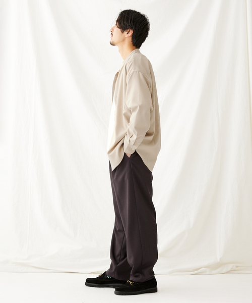 JOURNAL STANDARD（ジャーナルスタンダード）の「Reflax バンドカラーシャツ（シャツ/ブラウス・メンズ・ベージュ/モスグリーン/コバルトブルー/ブラック系その他・MEDIUM/LARGE）」の17枚目の写真