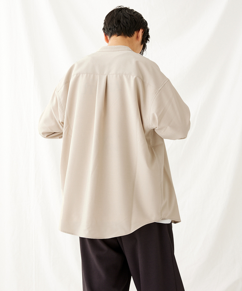 JOURNAL STANDARD（ジャーナルスタンダード）の「Reflax バンドカラーシャツ（シャツ/ブラウス・メンズ・ベージュ/モスグリーン/コバルトブルー/ブラック系その他・MEDIUM/LARGE）」の22枚目の写真