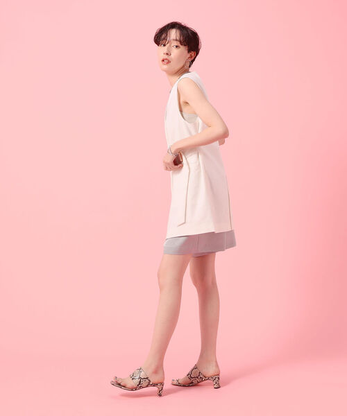 NOLLEY’S Sophi（ノーリーズソフィ）の「リネン混サイドベルトジレ（その他アウター・レディース・ホワイト/ベージュ・38）」の15枚目の写真