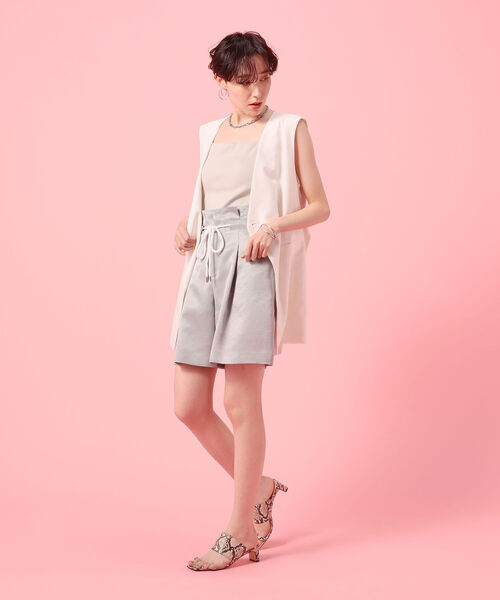 NOLLEY’S Sophi（ノーリーズソフィ）の「リネン混サイドベルトジレ（その他アウター・レディース・ホワイト/ベージュ・38）」の12枚目の写真