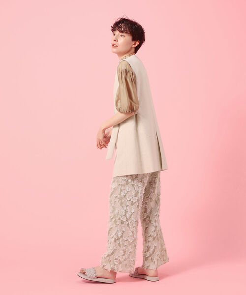 NOLLEY’S Sophi（ノーリーズソフィ）の「リネン混サイドベルトジレ（その他アウター・レディース・ホワイト/ベージュ・38）」の19枚目の写真