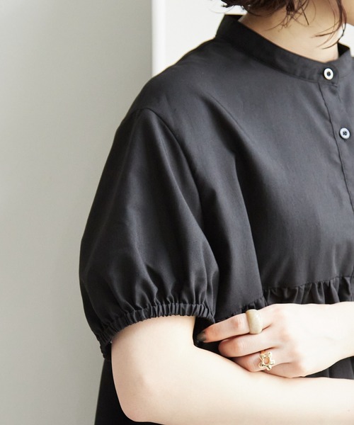 DISCOAT(ディスコート)の「【新色追加!/WEB限定】ティアードギャザーチュニック(シャツ/ブラウス・レディース・ホワイト/ブラック/ネイビー/ピンク/ブルー/オフホワイト/ブラック系その他/ブラウン/モカ・FREE)」の18枚目の写真