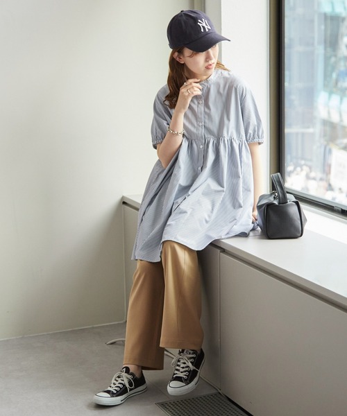 DISCOAT(ディスコート)の「【新色追加!/WEB限定】ティアードギャザーチュニック(シャツ/ブラウス・レディース・ホワイト/ブラック/ネイビー/ピンク/ブルー/オフホワイト/ブラック系その他/ブラウン/モカ・FREE)」の19枚目の写真