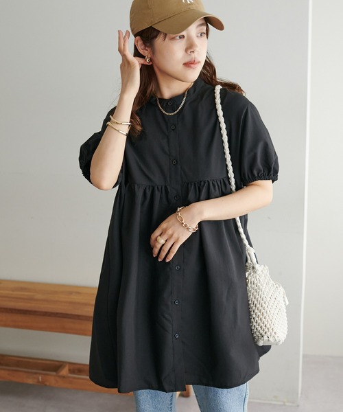 セール】【新色追加!/WEB限定】ティアードギャザーチュニック（シャツ