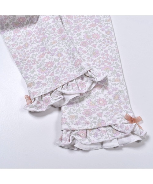 SLAP SLIP（スラップスリップ）の「SLAPSLIP/無地花柄ベアテン6分丈レギンス(80~130cm)（その他パンツ・キッズ・ピンク系その他/イエロー系その他/ネイビー/ホワイト・110/130/90/100/120/80）」の7枚目の写真