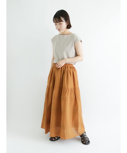 sm2rhythm(サマンサモスモスリズム)の「キャップスリーブカットソー(Tシャツ/カットソー・レディース・ホワイト/ベージュ/グリーン・フリ-)」の12枚目の写真
