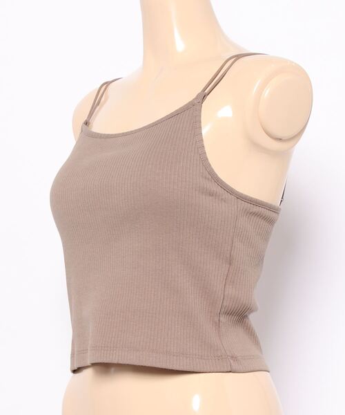 N.（N. Natural Beauty Basic）（エヌエヌナチュラルビューティーベーシック）の「三角テレコカップ付キャミソール（キャミソール・レディース・ホワイト/ブラック/ベージュ・MEDIUM）」の4枚目の写真