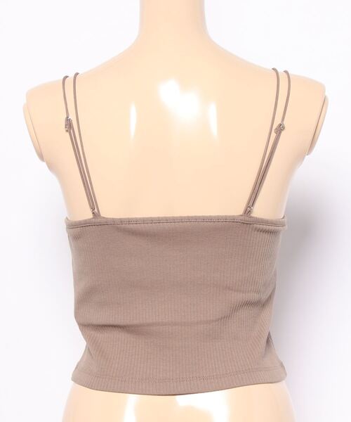 N.（N. Natural Beauty Basic）（エヌエヌナチュラルビューティーベーシック）の「三角テレコカップ付キャミソール（キャミソール・レディース・ホワイト/ブラック/ベージュ・MEDIUM）」の5枚目の写真