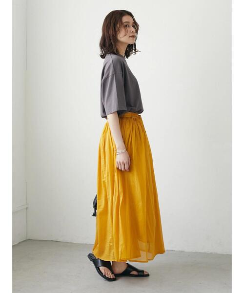 Green　Parks（グリーンパークス）の「バックロゴTシャツ（Tシャツ/カットソー・レディース・オレンジ/グレー/オフホワイト・FREE）」の18枚目の写真