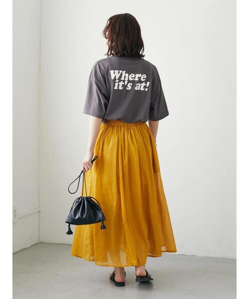 Green　Parks（グリーンパークス）の「バックロゴTシャツ（Tシャツ/カットソー・レディース・オレンジ/グレー/オフホワイト・FREE）」の17枚目の写真