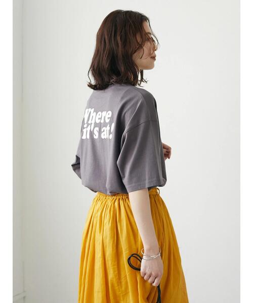 Green　Parks（グリーンパークス）の「バックロゴTシャツ（Tシャツ/カットソー・レディース・オレンジ/グレー/オフホワイト・FREE）」の16枚目の写真