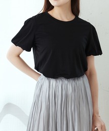 Lamoa | Lamoa/ボリュームスリーブ 半袖 クルーネック カットソー(Tシャツ/カットソー)