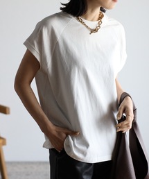 USAコットンモックネックTシャツ