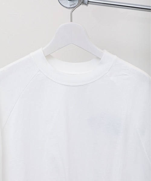 ap retro(アプレトロ)の「USAコットンモックネックTシャツ(Tシャツ/カットソー・レディース・ホワイト/チャコールグレー/ライトグレー/ブラック/ブルー・FREE)」の7枚目の写真