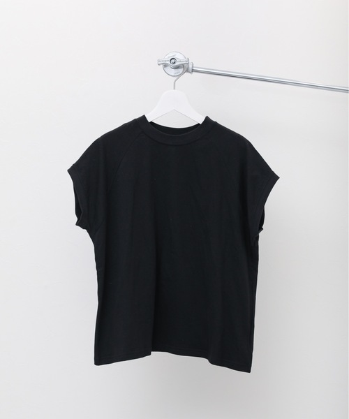ap retro(アプレトロ)の「USAコットンモックネックTシャツ(Tシャツ/カットソー・レディース・ホワイト/チャコールグレー/ライトグレー/ブラック/ブルー・FREE)」の16枚目の写真