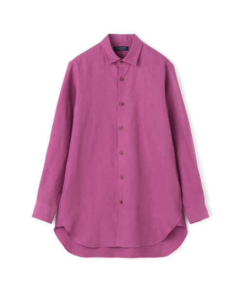 TOMORROWLAND （トゥモローランド）の「ハイカウントリネン セミワイドカラーロングシャツ（シャツ/ブラウス・メンズ・ブラック/ベージュ/ライトパープル・S/M/L/XS）」の3枚目の写真