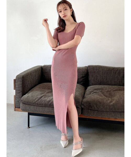 RESEXXY（リゼクシー）の「ハートネックタイトニットワンピース