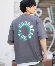 オーバーサイズ  別注 サークルロゴプリント半袖Tシャツ  アメリカコットン