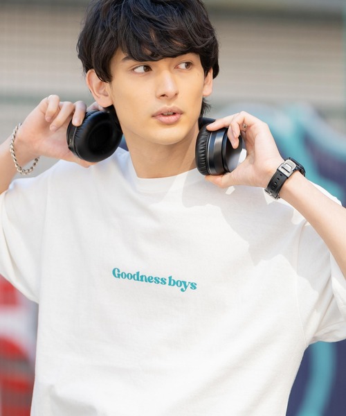 Rocky Monroe（ロッキーモンロー）の「オーバーサイズ  別注 サークルロゴプリント半袖Tシャツ  アメリカコットン（Tシャツ/カットソー・メンズ・ブラック/パープル/ブルー/グリーン/ホワイト×グリーン/ホワイト×ブラック/チャコール・M/L/XL）」の22枚目の写真