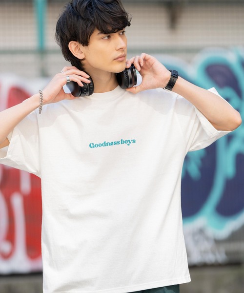 Rocky Monroe（ロッキーモンロー）の「オーバーサイズ  別注 サークルロゴプリント半袖Tシャツ  アメリカコットン（Tシャツ/カットソー・メンズ・ブラック/パープル/ブルー/グリーン/ホワイト×グリーン/ホワイト×ブラック/チャコール・M/L/XL）」の21枚目の写真