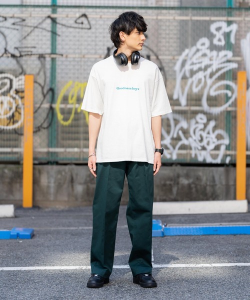 Rocky Monroe（ロッキーモンロー）の「オーバーサイズ  別注 サークルロゴプリント半袖Tシャツ  アメリカコットン（Tシャツ/カットソー・メンズ・ブラック/パープル/ブルー/グリーン/ホワイト×グリーン/ホワイト×ブラック/チャコール・M/L/XL）」の18枚目の写真