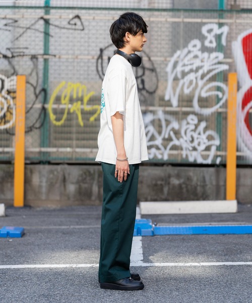 Rocky Monroe（ロッキーモンロー）の「オーバーサイズ  別注 サークルロゴプリント半袖Tシャツ  アメリカコットン（Tシャツ/カットソー・メンズ・ブラック/パープル/ブルー/グリーン/ホワイト×グリーン/ホワイト×ブラック/チャコール・M/L/XL）」の19枚目の写真