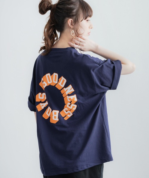 Rocky Monroe（ロッキーモンロー）の「オーバーサイズ  別注 サークルロゴプリント半袖Tシャツ  アメリカコットン（Tシャツ/カットソー・メンズ・ブラック/パープル/ブルー/グリーン/ホワイト×グリーン/ホワイト×ブラック/チャコール・M/L/XL）」の17枚目の写真