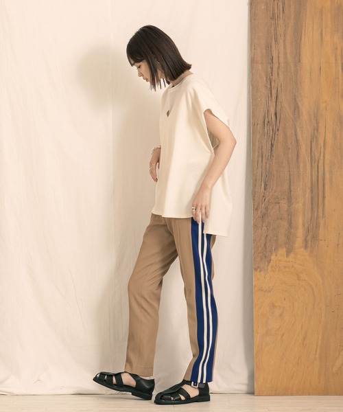 blanc basque（ブランバスク）の「web限定 ラインスラックス（その他パンツ・レディース・ネイビー/ベージュ・36）」の10枚目の写真