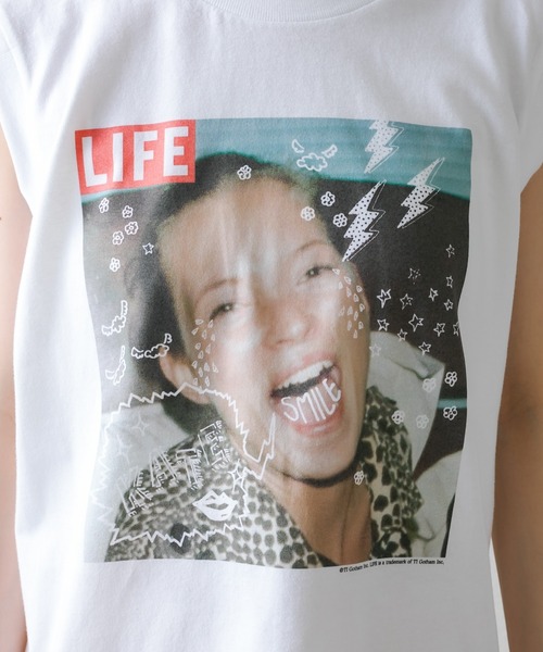 mystic（ミスティック）の「[LIFE] ケイトモスノースリTシャツ（Tシャツ/カットソー・レディース・ブラック/オフホワイト・FREE）」の16枚目の写真