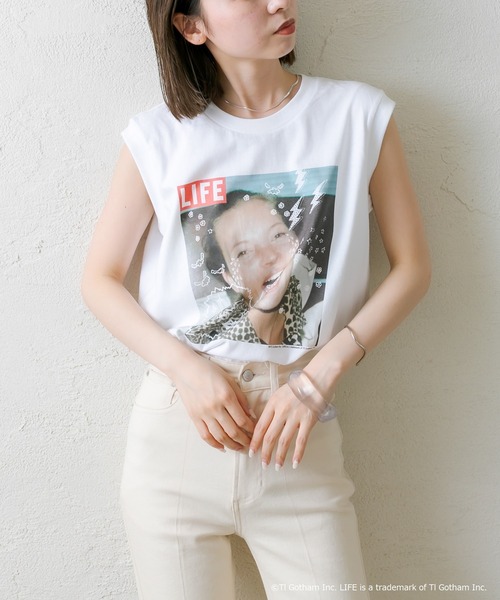 mystic（ミスティック）の「[LIFE] ケイトモスノースリTシャツ（Tシャツ/カットソー・レディース・ブラック/オフホワイト・FREE）」の5枚目の写真