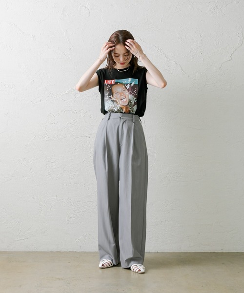 mystic（ミスティック）の「[LIFE] ケイトモスノースリTシャツ（Tシャツ/カットソー・レディース・ブラック/オフホワイト・FREE）」の7枚目の写真