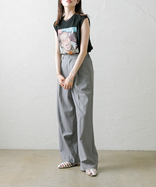 mystic（ミスティック）の「[LIFE] ケイトモスノースリTシャツ（Tシャツ/カットソー・レディース・ブラック/オフホワイト・FREE）」の8枚目の写真