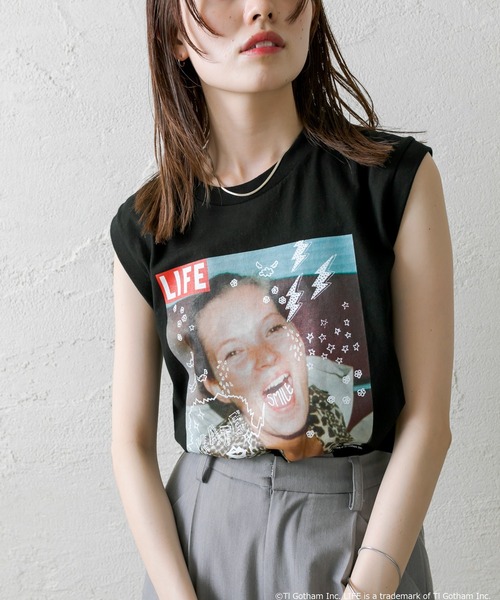 mystic（ミスティック）の「[LIFE] ケイトモスノースリTシャツ（Tシャツ/カットソー・レディース・ブラック/オフホワイト・FREE）」の22枚目の写真