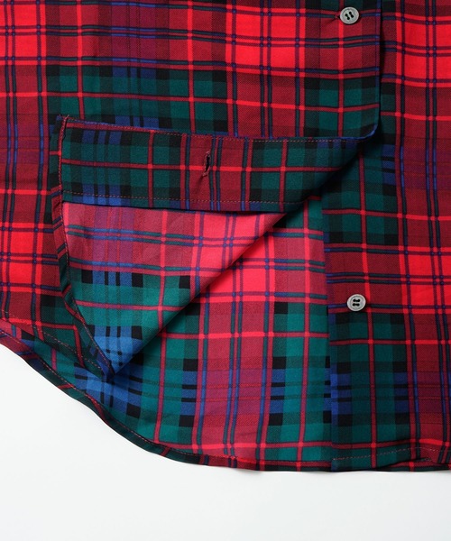 MILKFED.（ミルクフェド）の「BIG COLLAR PLAID BLOUSE（シャツ/ブラウス・レディース・ブルー/レッド・ONE SIZE）」の5枚目の写真