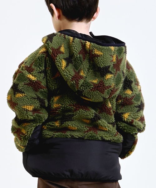 DILASH（ディラッシュ）の「総柄ボアジャケット（その他アウター・キッズ・カーキ/ベージュ・140/110/90/80/130/120/100）」の4枚目の写真