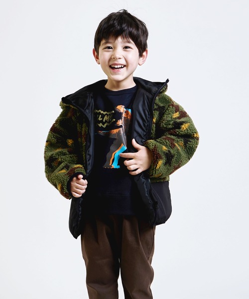 DILASH（ディラッシュ）の「総柄ボアジャケット（その他アウター・キッズ・カーキ/ベージュ・140/110/90/80/130/120/100）」の12枚目の写真