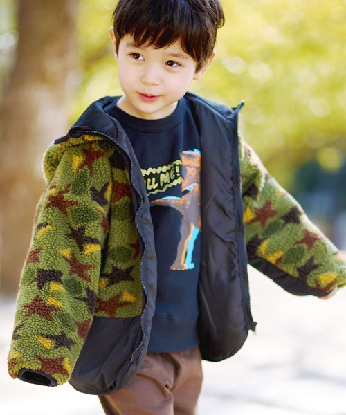 DILASH（ディラッシュ）の「総柄ボアジャケット（その他アウター・キッズ・カーキ/ベージュ・140/110/90/80/130/120/100）」の15枚目の写真