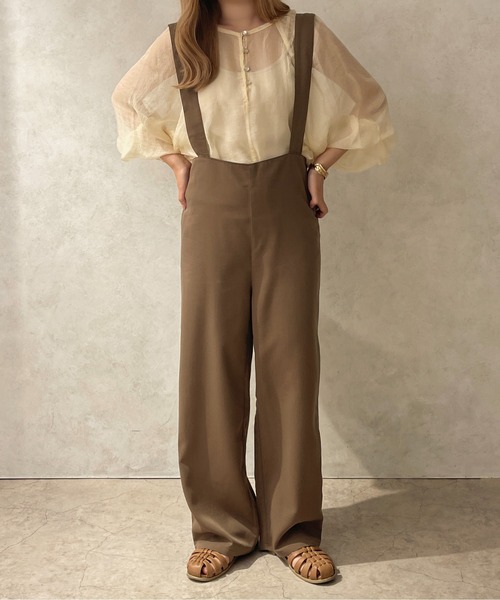 apres jour clair(アプレジュールクレア)の「【apres jour clair】サス付きパンツ【ZOZOTOWN限定アイテム】(サロペット/オーバーオール・レディース・ブラック/オレンジ/ブラウン系その他・X-LARGE/フリー)」の5枚目の写真