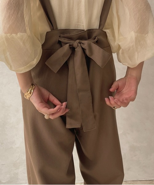 apres jour clair(アプレジュールクレア)の「【apres jour clair】サス付きパンツ【ZOZOTOWN限定アイテム】(サロペット/オーバーオール・レディース・ブラック/オレンジ/ブラウン系その他・X-LARGE/フリー)」の6枚目の写真
