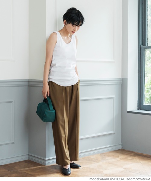 coca（coca）（コカ）の「パット付きタンクトップ（タンクトップ・レディース・ホワイト/ブラック/グリーン・S/M/L）」の4枚目の写真