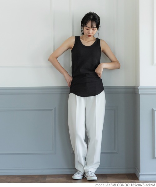 coca（coca）（コカ）の「パット付きタンクトップ（タンクトップ・レディース・ホワイト/ブラック/グリーン・S/M/L）」の10枚目の写真