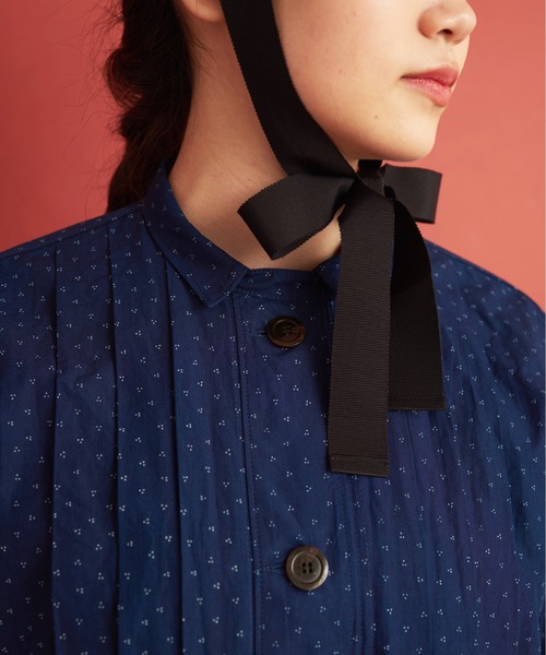 Malle(マル)の「malle ストライプ/ドット ピエロロングシャツ(シャツ/ブラウス・レディース・ブラウン/インディゴブルー・FREE)」の22枚目の写真