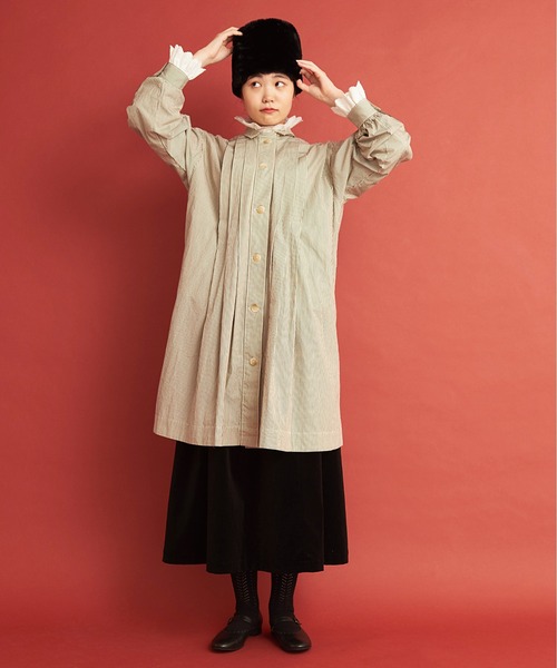 Malle(マル)の「malle ストライプ/ドット ピエロロングシャツ(シャツ/ブラウス・レディース・ブラウン/インディゴブルー・FREE)」の18枚目の写真