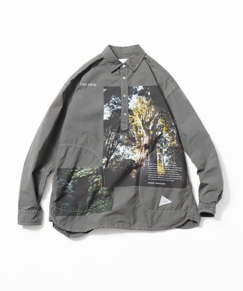 and wander（アンドワンダー）の「and wander/アンドワンダー NAOKI ISHIKAWA THE VOID CORDURA shirt/ TREE 長袖シャツ（シャツ/ブラウス・メンズ・チャコールグレー・XL/L/M）」の2枚目の写真