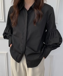 Diosfront | 無地&ストライプ バルーンスリーブレギュラーカラーシャツ(シャツ/ブラウス)