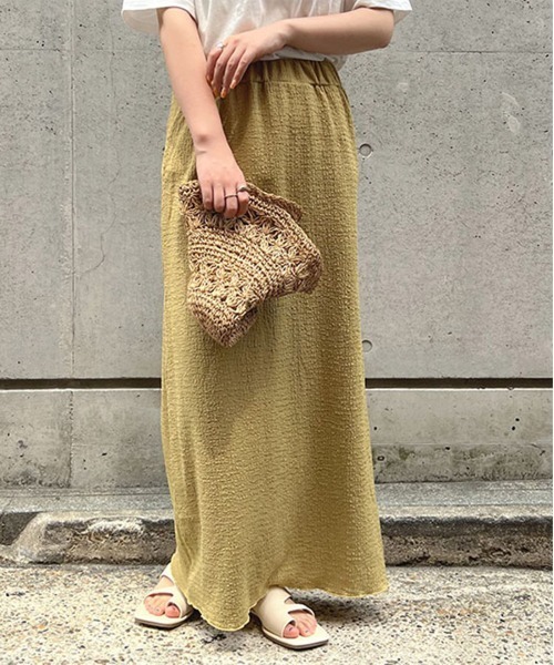 Isn't She?(イズントシー)の「ポコポコナロースカート(スカート・レディース・イエロー/モカ/ブラック・FREE)」の3枚目の写真