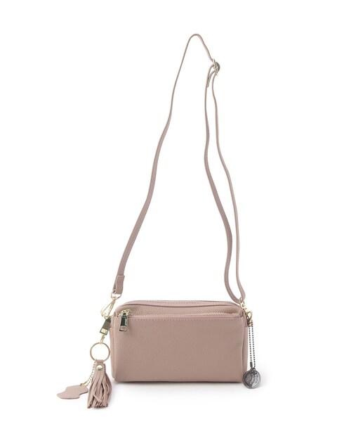 LAURA ASHLEY(ローラアシュレイ)の「シボレザー2WAYショルダーバッグ(ショルダーバッグ・レディース・グレー/アイボリー/ピンク系・00)」の3枚目の写真