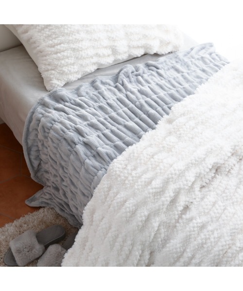 WARMYリップルブランケット（毛布）1400×2000グレー【2022年モデル】